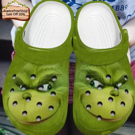 Personalization The Grinch Clogs Grinch Summer Crocs Grinch Etsy