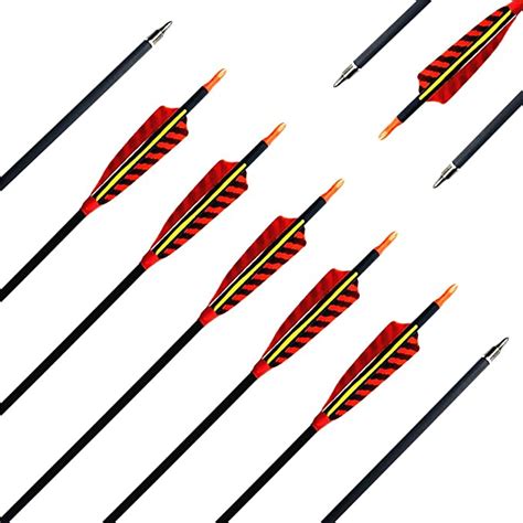 Letszhu Hunting Archery Carbon Arrow Target Practice Arrow 500 Spine