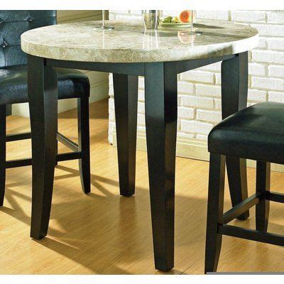 Black marble inlay dining table top. Round granite top counter height table | ... Monarch ...