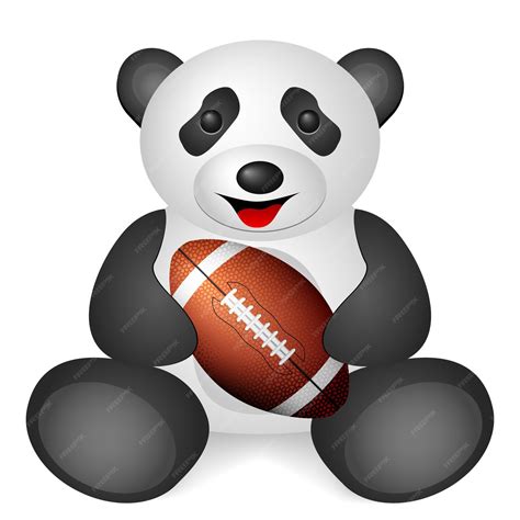 Bola De Futebol Panda Vetor Premium