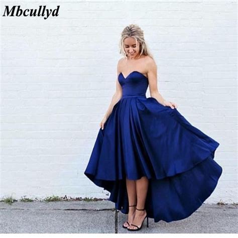 Navy Blue Satin Bridesmaid Dresses 2019 Sweetheart A Line Long Maid Of