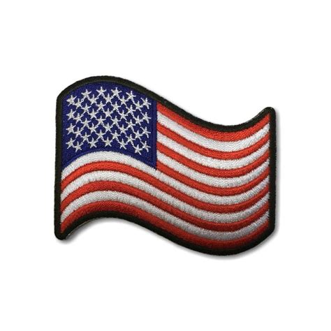 Embroidered 3 Waving American Us Flag Iron On Sew On Patch Sew On