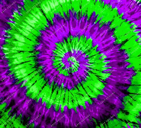 Neon Green Purple Tie Dye Swirl Digital Background Pattern Texture Tie