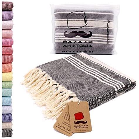 Bazaar Anatolia Stripe Turkish Towel 100 Cotton Peshtemal Bath Towel
