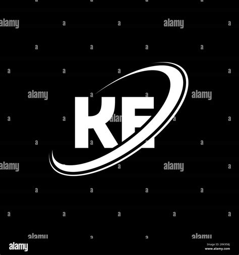 Ke K E Letter Logo Design Initial Letter Ke Linked Circle Uppercase