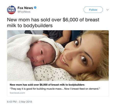 Mom Makes Thousands Of Dollars Selling Breast Milk To Bodybuilders Online And Has Zero Shame