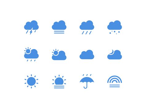 12 Weather Icons Sketch freebie - Download free resource for Sketch - Sketch App Sources