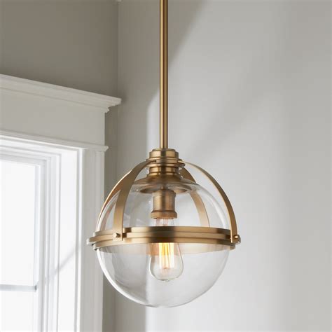 Brass Globe Pendant Light Frosted Glass Globe Pendant Lamp 10 Lights