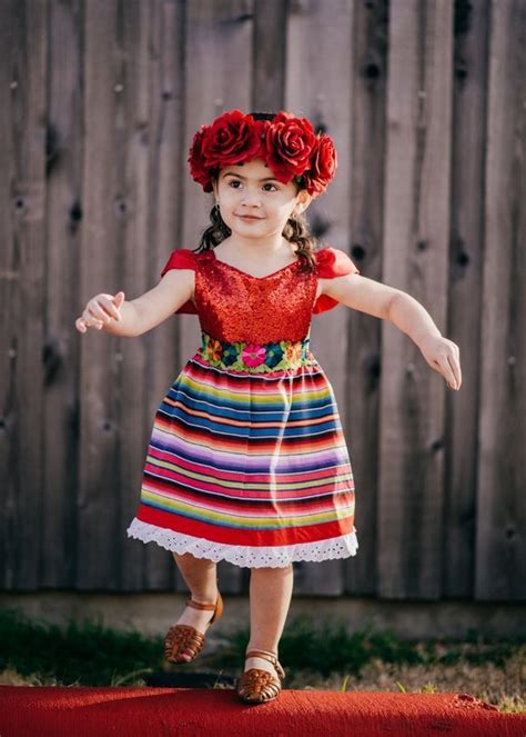 venta vestidos folkloricos mexicanos para niñas en stock