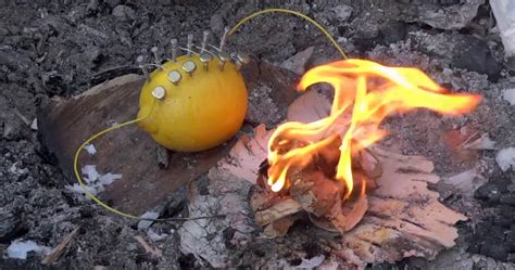 How To Start A Fire With A Lemon Gearjunkie