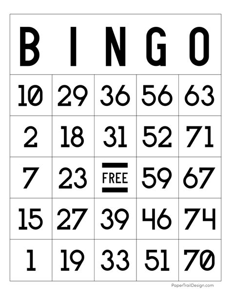 Free Bingo Printable Free Printable Templates