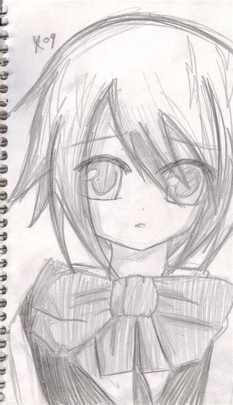 Anime Girl Pencil Sketch By Dressagefreak On Deviantart