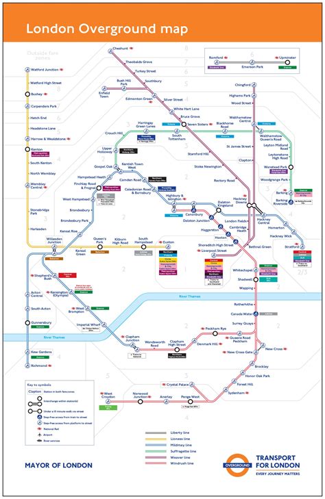 London Overground Lines Given Names And Colours In Huge Tube Map Change