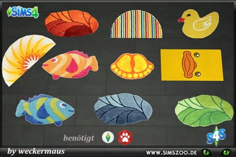 Blackys Sims 4 Zoo Spring Rugs By Weckermaus • Sims 4 Downloads