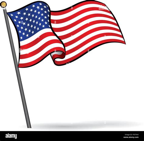 Usa Flag Waving On The Wind Stock Photos And Usa Flag Waving On The Wind