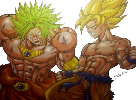 Goku Vs Broly By Mikees On Deviantart