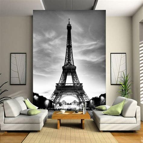 Amarás tanto este diseño de papel tapiz 3d, que todo. Glitter Wallpaper Black White City Building Paris Eiffel ...