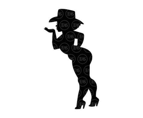 Thick Curvy Afro Cowgirl Svg Chubby Mudflap Trucker Girl Etsy