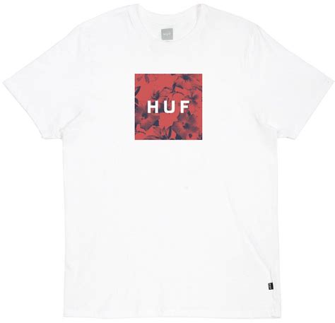 Huf Box Logo Floral Fill T Shirt Snowboard Shop Box Logo Huf