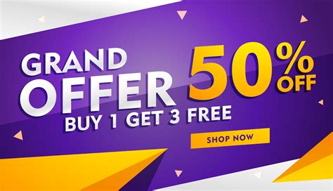 Grand Offer Sale And Discount Banner Template For Promotion Download