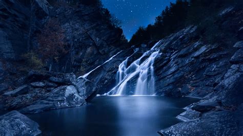 Waterfall In Night 1920x1080 Rwallpapers