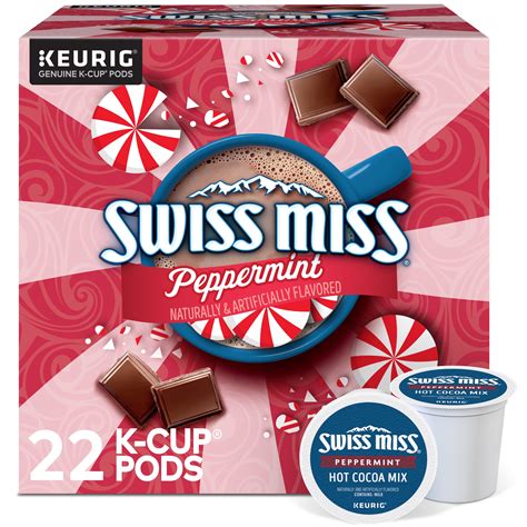 Swiss Miss Peppermint Hot Cocoa Single Serve Keurig K Cup Pods Hot Chocolate Count