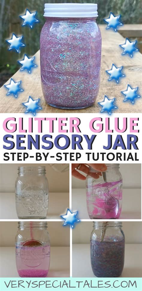 Glitter Glue Sensory Jarstep By Step Tutorial Sensorybottles Diy