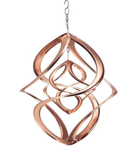 Copper Plated Dual Spiral Hanging Metal Wind Spinner Ts Under 50