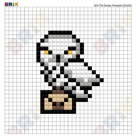 Nature Pixel Art 32x32 Grid