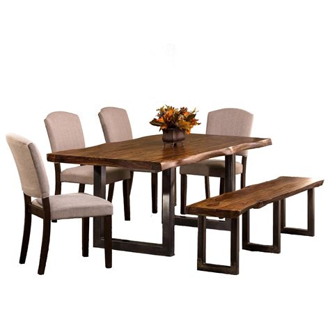 Hillsdale Emerson Natural Sheesham Wood Rectangular Dining Table