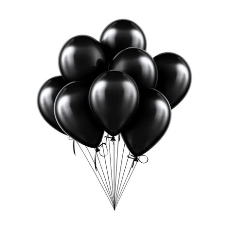 Ai Generated Bunch Of Black Balloons Png 34965411 Png