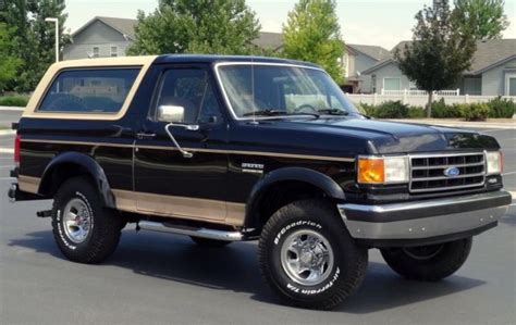 1989 Ford Bronco Eddie Bauer Black Rust Free Low Mileage Excellent