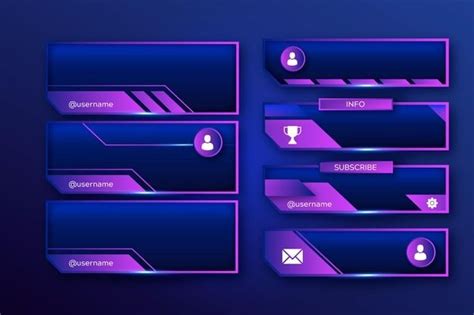 Premium Vector Twitch Stream Panels Template Collection Twitch