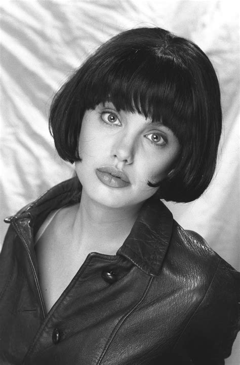 Portraits Of A Teenager Angelina Jolie Modeling At A Photoshoot In