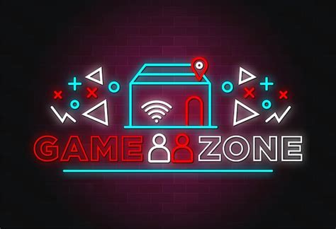 Premium Vector Game Zone Neon Signs Text Style