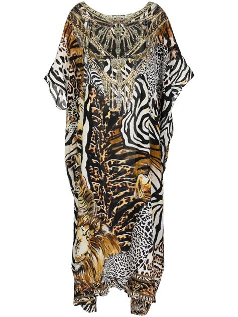 Camilla Tiger Print Silk Maxi Dress Farfetch