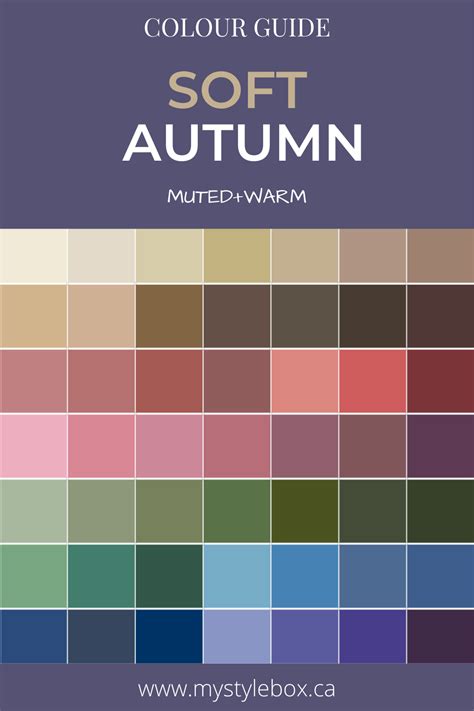 Soft Autumn Colour Guide Soft Autumn Palette Soft Autumn Deep
