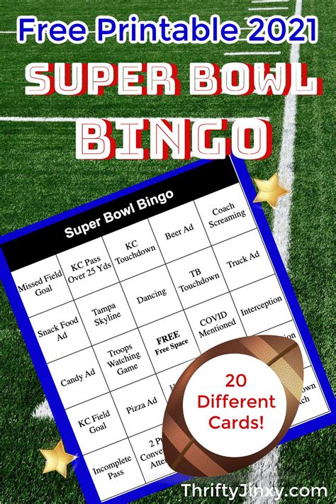 Superbowl Commercial Bingo Superbowl Party Games Football Games