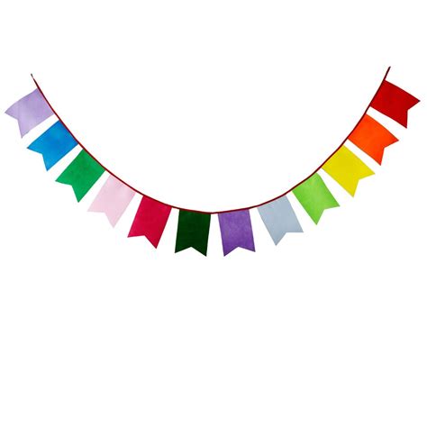 Rainbow Colors 12 Flags 35m Five Cornor Nonwoven Fabric Banner Bunting