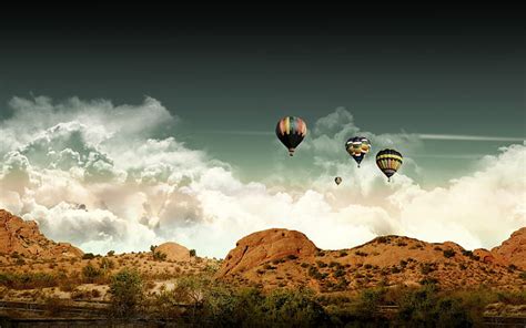 Luft luftballons wolken wüste heiß landschaften