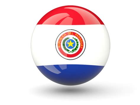 Bandera de paraguay) was first adopted in 1842. Sphere icon. Illustration of flag of Paraguay