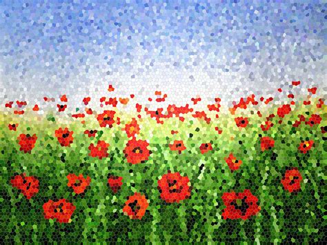 Red Poppy Field Abstract Painting By Irina Sztukowski