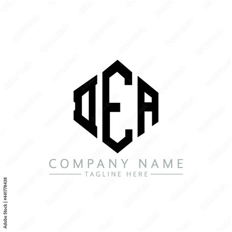 Dea Letter Logo Design With Polygon Shape Dea Polygon Logo Monogram