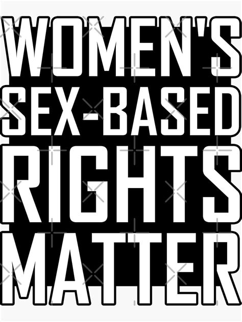 Womens Sex Based Rights Matter White Sticker For Sale By Designite Redbubble