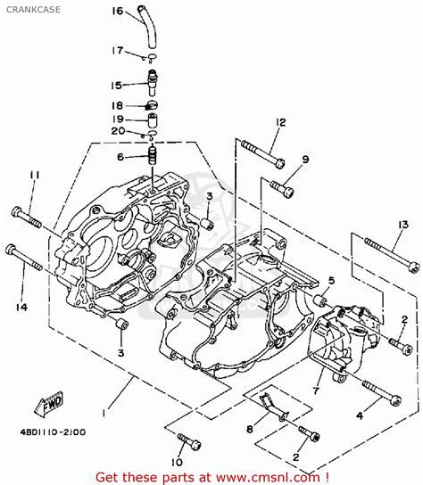 The active development of the market for motorcycles, jet skis, snowmobiles, atvs and other power equipment is recherche wirring diagrams pour un yamaha hdpi 300 2 stroke 2006 , probleme pas de feu , les. Yamaha YFB250D TIMBERWOLF MAINE AND NEW HAMPSHIRE 1992 CRANKCASE - buy original CRANKCASE spares ...