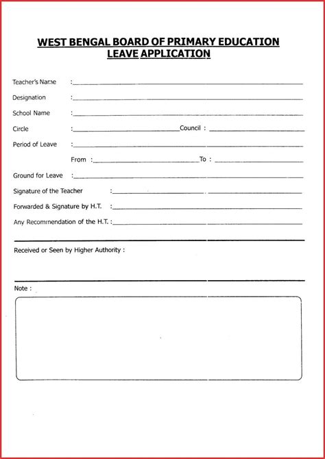 Application for leave must be submitted for the second absence from work. Simple Leaves Application Form Template - Excel Template