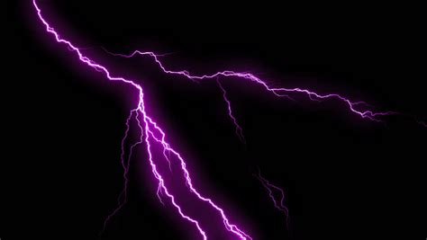 Purple Lightning Strikes Flashing Night Sequence Stock Footage Video