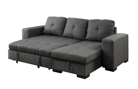 Gray Linen Like Fabric Sectional Sofa Jaylene Cm6120 Foa Contemporary