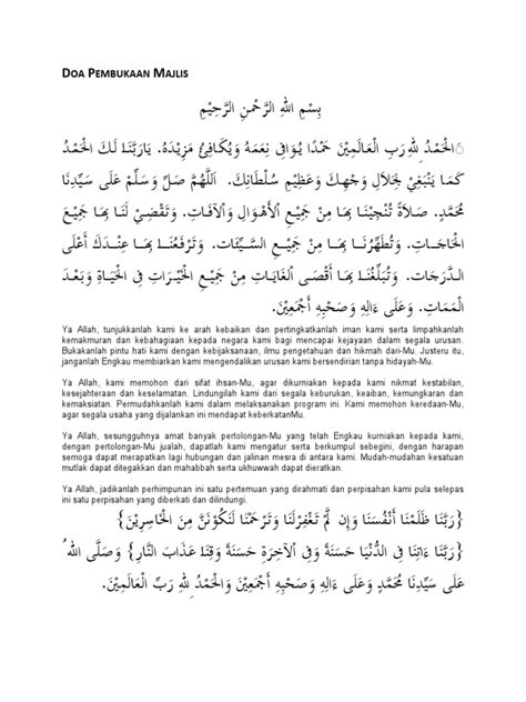 Doa Majlis Kahwin Rumi 6 Contoh Doa Majlis Kesyukuran Ringkas Beserta