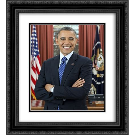 Official Portrait Of President Barack Obama In Oval Office 20x24 Double